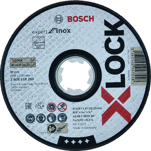 ボッシュ 2608619265 X-LOCK切断砥石125x1.6ステンEX  (25個セット) BOSCHの通販は