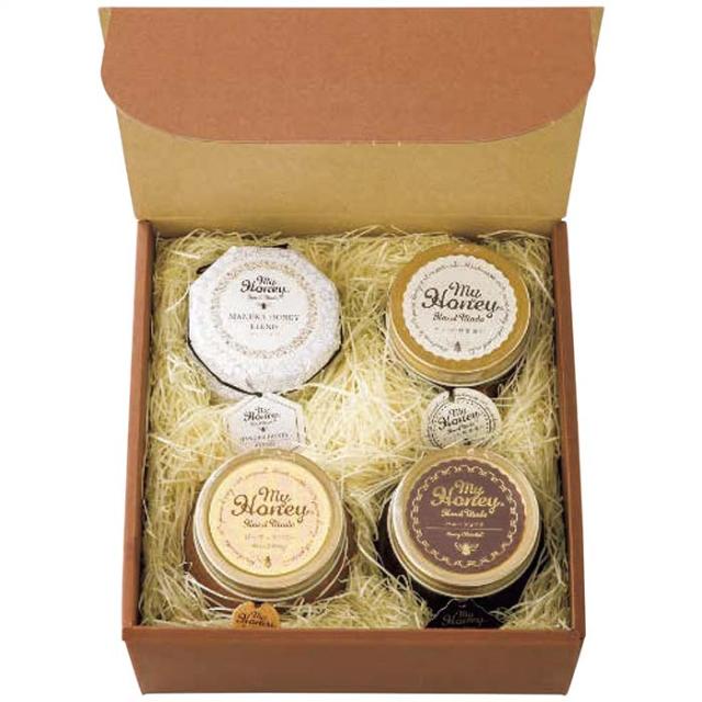 MYHONEY ナッツの蜂蜜漬け＆マヌカハニーブレンド＆ハニーショコラ＆ピーナッツハニーセット ギフト 贈り物 プレゼント 定番 (のし包装無料対応可) (代引不可)