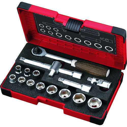 ベッセル HRW3002M-W ウッディーソケットレンチセット HRW3002M-W 差込角3/8”  ビット VESSEL