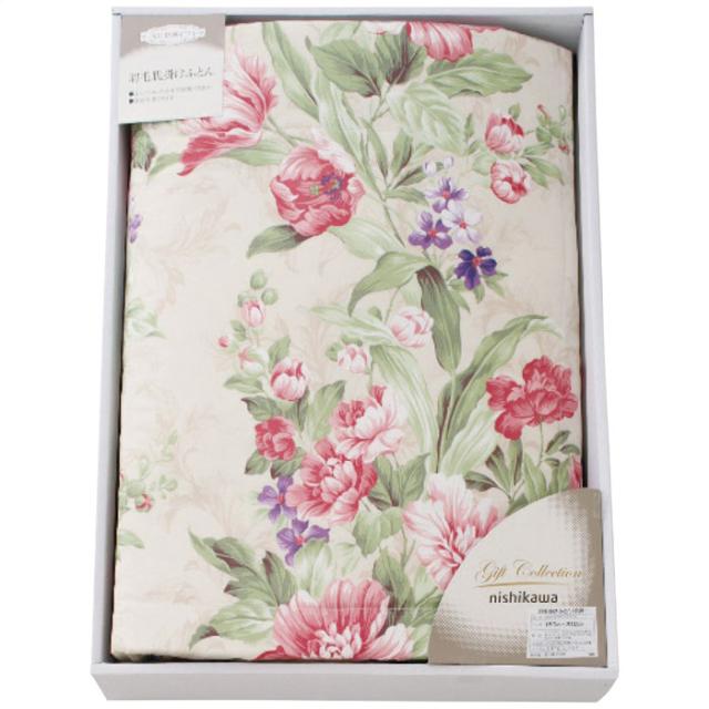 西川 1449-53718PK(ピンク) 羽毛肌布団 ピンク (のし包装無料対応可) (代引不可)の通販は