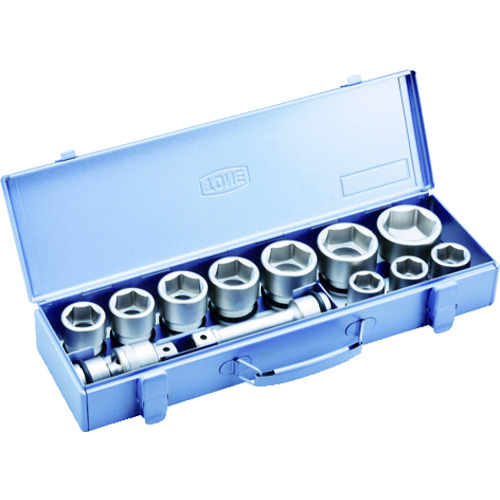 TONE NV6102 インパクト用ソケットセット(メタルトレー付) 12pcs 差込角19.0mm トネの通販は