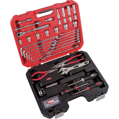 TONE K600 整備用工具セット コンビネーションツールセット レッド/ブラック 63点セット トネ