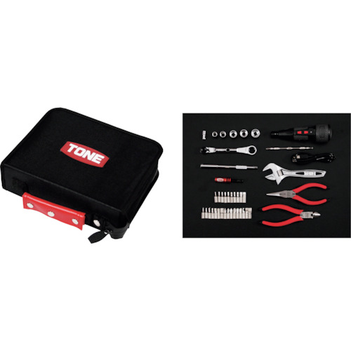TONE TSX2170 整備用工具セット ツールセット ブラック 間口250×奥行200×高サ70mm 40点セット トネ 17,990円