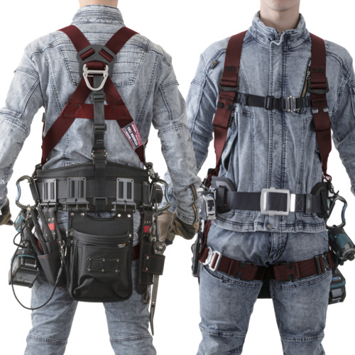 藤井電工 TH-521-OT-DR-M-BX ツヨロン KITEハーネス Mサイズ DARK RED FUJIIDENKO