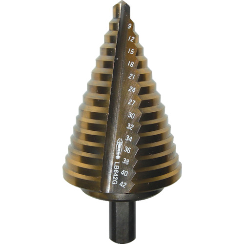 エビ LB642G ステージドリル Tinコーティング 15段 軸径10mm 6-42  ホイルソー LOBSTER ロブテックス LOBTEX