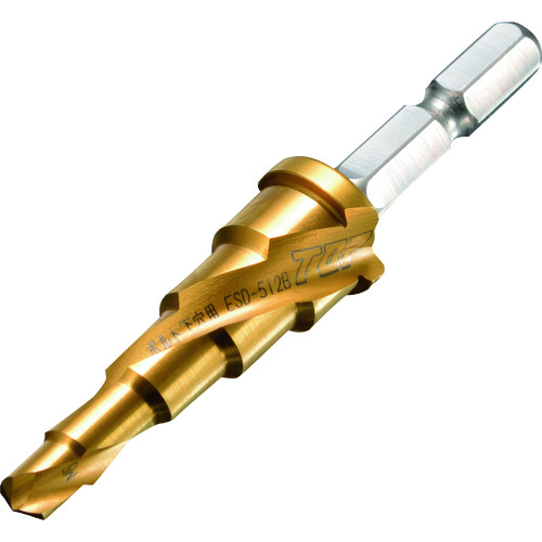 トップ工業 ESD-512B 電動ドリル用ボルト下穴用ステップドリル 5段 穴あけ寸法Φ5.3〜13.0