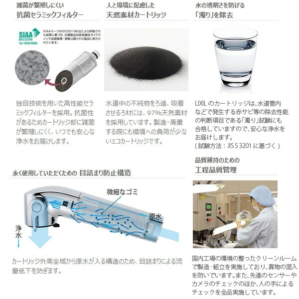 リクシル イナックス RJF-871Y 浄水器内蔵 キッチン用 ワンホール シングルレバー混合水栓 一般地用 エコハンドル 省エネ 水栓金具 LIXIL INAXの通販は