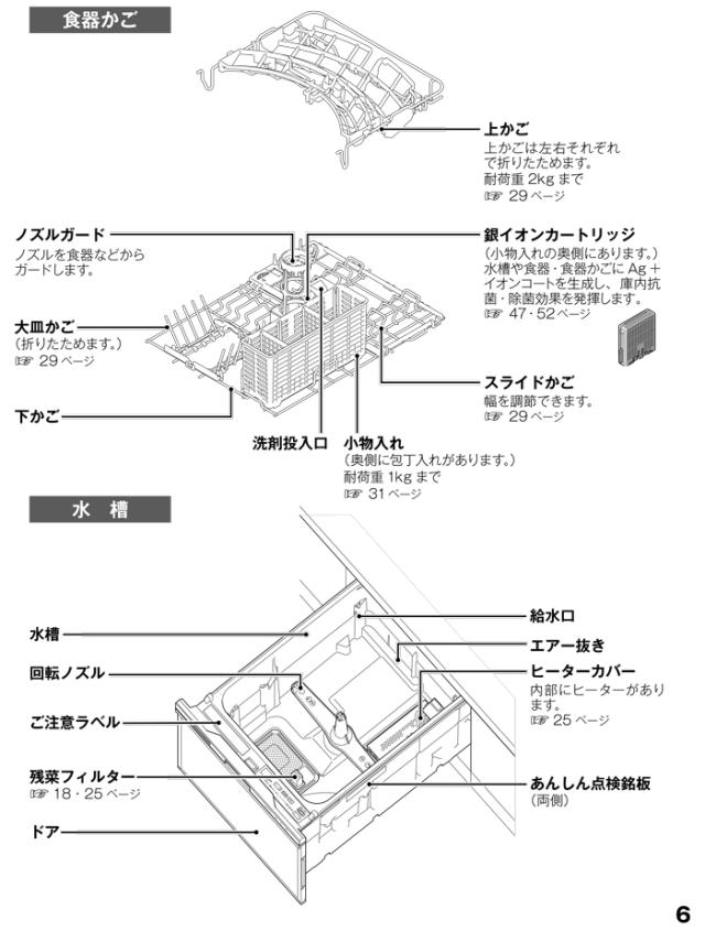 リンナイ RSW-405GPE 食器洗い乾燥機 ビルトインタイプ スライドオープン 標準 幅45cm ミドルグレード 銀イオンカートリッジ付属 食洗器 Rinnai_8
