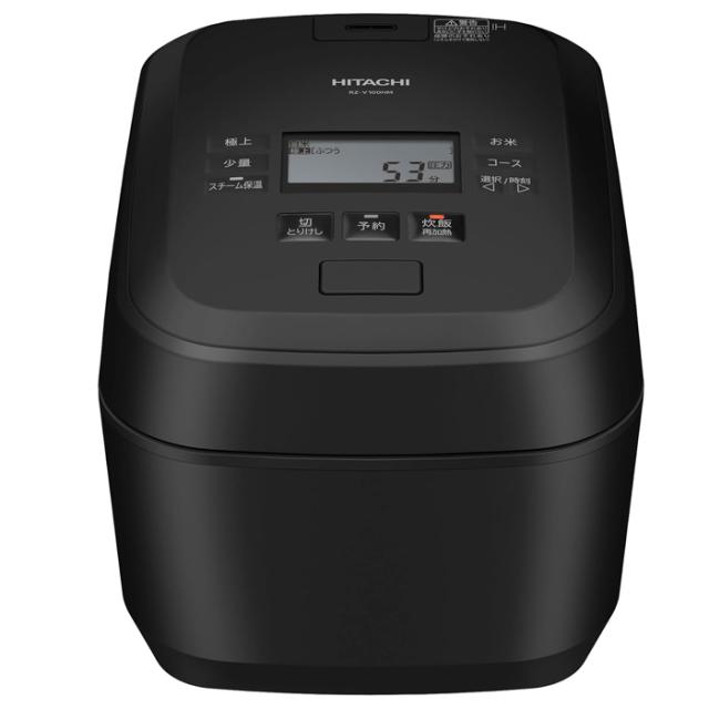 日立 RZ-V100HM-K IHジャー炊飯器 ふっくら御膳 1.0L(5.5合)炊き 圧力＆スチーム フロストブラック 蒸気カット 八代目儀兵衛 監修 調理 家電 HITACHI_18