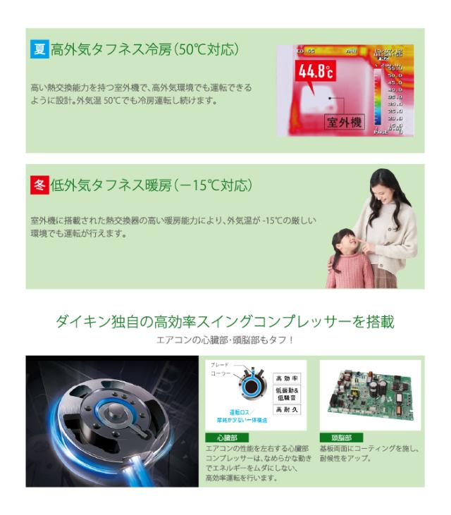 ダイキン工業 S365ATES-W 壁掛形ルームエアコン Eシリーズ 12畳用 ホワイト 2025年モデル 単相100V 室内電源 ストリーマ スタンダードモデル クーラー 冷房 暖房 (S364ATES-Wの後継品) DAIKIN_5