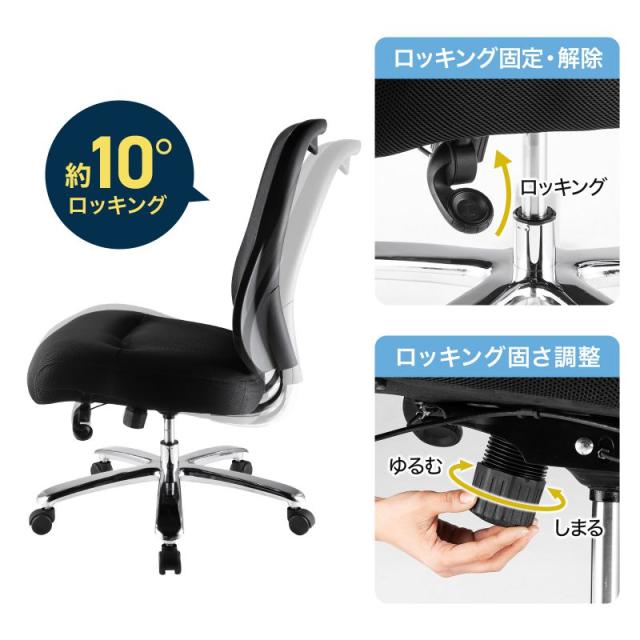 サンワサプライ SNC-NET23BK 高耐荷重オフィスチェア SANWASUPPLY