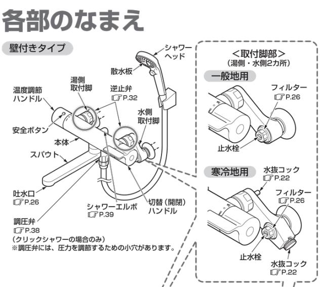 TOTO TBV03409J1 壁付サーモスタット混合水栓 0mmコンフォートウエーブ1モード シャワー付 バス水栓 GGシリーズ 一般地 浴室用 メタル 清流 トートー_3