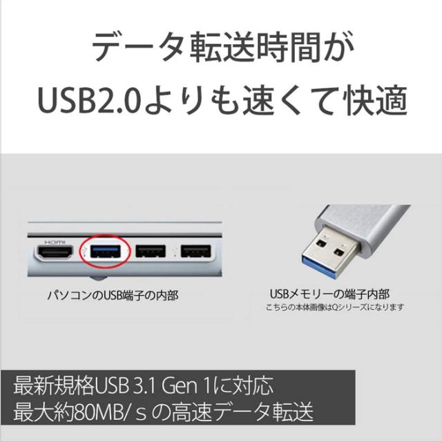 5個セット ソニー USB3.0対応 USBメモリー ポケットビット 128GB(ブラック) USM128GU-B 15倍P | ソニー USBメモリ USB3.0 8GB カラーミックスパック キャップ