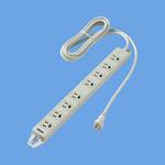 パナソニック WCH24383H OAタップ(接地15A抜け止め形) (8コ口・グレー) (電源表示付) (3mコード) Panasonic