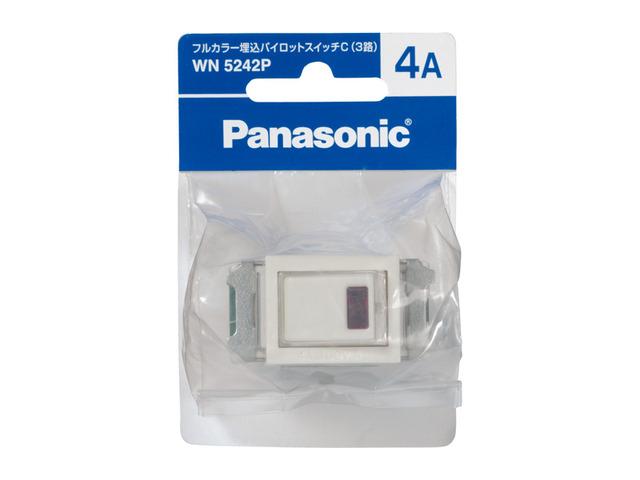 パナソニック WN5242P フルカラー埋込パイロットスイッチC/P (3路) (ネームカバー付) (4A) (5個セット) Panasonicの通販は 6,053円