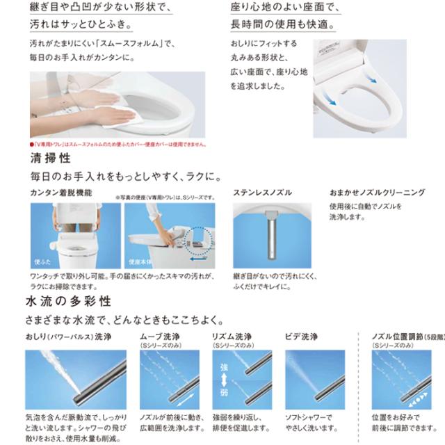 パナソニック XCH30A8WST トイレ NEWアラウーノV 3Dツイスター水流 脱臭機能付きモデル 手洗いあり 床排水120mm・200mm V専用トワレSN4 標準タイプ ホワイト Panasonic_6