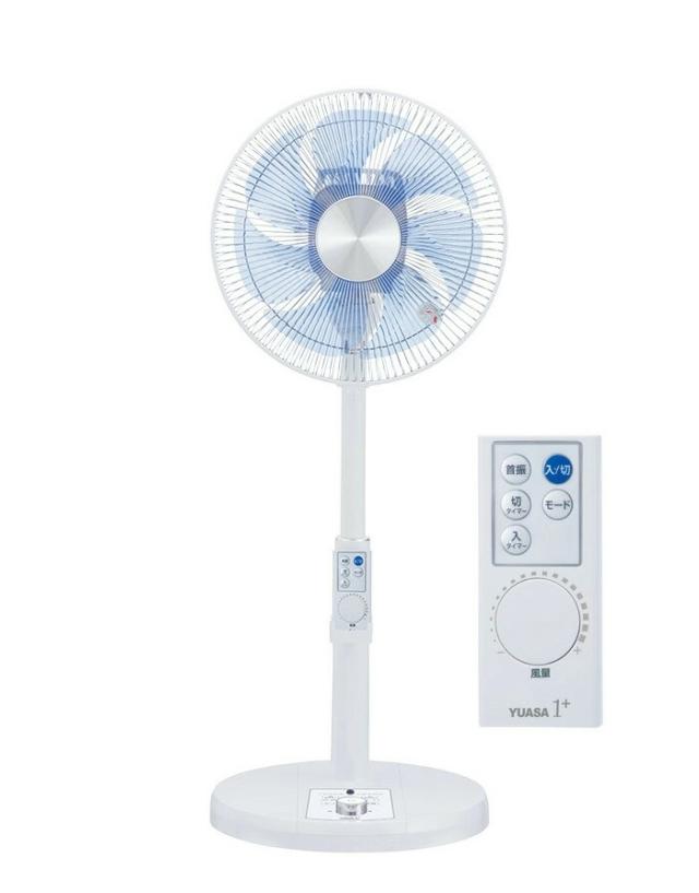 ユアサプライムス YT-D3415EFR(W) リビング扇風機 DCモーター搭載 7枚羽根 30cm羽根 リモコン付き 上下左右首振り 省エネ 静音 微風 リズム風 おやすみ風 ホワイト YUASAの通販は 10,275円