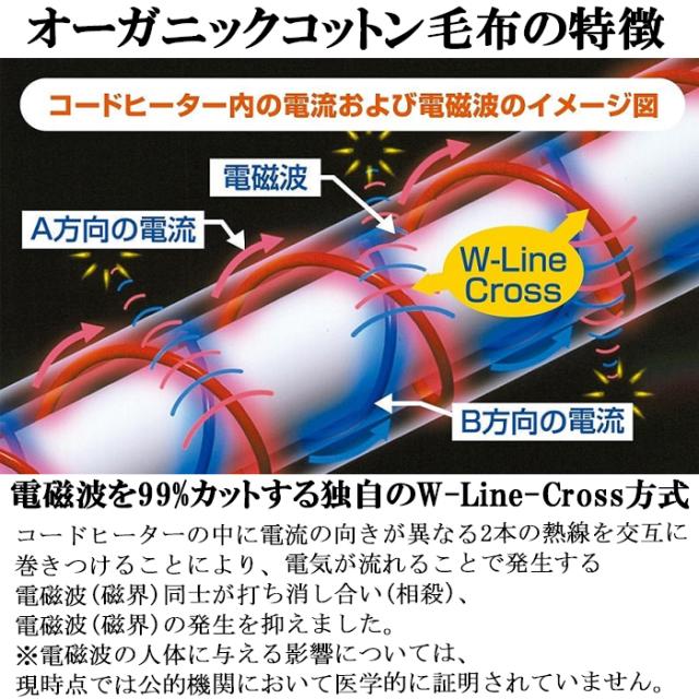 (ポイント10倍)ゼンケン ZB-OC101SGT 電気掛敷オーガニック毛布 暖房機 掛け毛布 敷き毛布 布団 防寒 省エネ ヒーター 暖かい ZENKEN_1