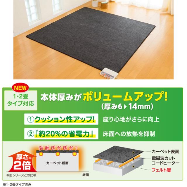 ゼンケン 電気ホットカーペット ZCB-20K zenken ゼンケン 電気ホットカーペット 単体 《2畳タイプ》 ZCB-20P