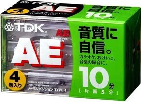 TDK オーディオカセットテープ AE 10分4巻パック [AE-10X4G]