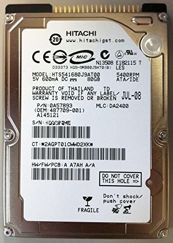 日立GST Travelstar 5K160(80GB/ATA100/5400rpm/8MB) HTS541680J9AT00