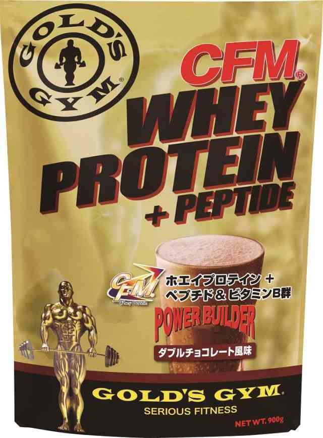 ゴールドジム(GOLD'S GYM) CFMホエイプロテイン ダブルチョコレート風味 900g