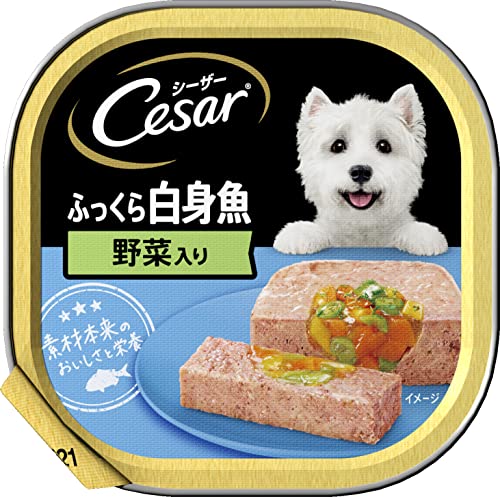 シーザー 成犬用 ふっくら白身魚 野菜入り100g×24個 (まとめ買い) [ドッグフード・ウェット]の通販は 5,229円
