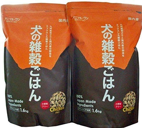 アニマル・ワン 犬の雑穀ごはん (チキン・ライト&シニア犬用) 1.6kg ×2個セット