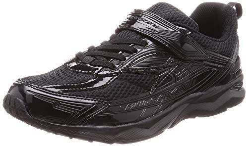 [シュンソク] スニーカー 通学履き 幅広 軽量 19cm~24.5cm 3E キッズ 男の子 女の子 SJJ 6050 ブラック/ブラック 19 c