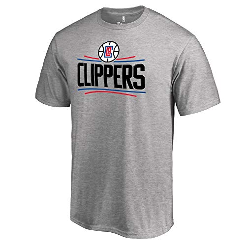 Fanatics Tシャツ NBA ロサンゼルス・クリッパーズ チームロゴ (US Medium， グレー)