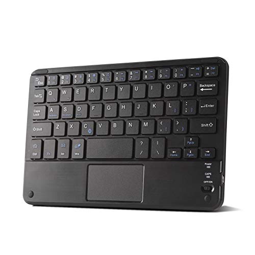 SHEYI Bluetoothワイヤレスキーボード 8インチ ミニ 超薄型 英語配列 59キー タッチパッド搭載 USB充電式 無線 軽量 超小型 携
