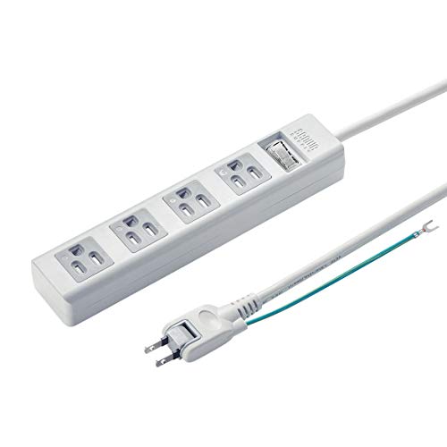 サンワサプライ シャッタータップ 一括集中スイッチ 3P・4個口 5m TAP-SH3450MGSW