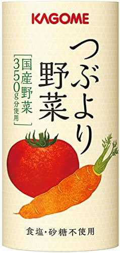 カゴメ つぶより野菜 野菜ジュース 15本 国産野菜350g分使用　食塩・砂糖・香料・保存料不使用の通販は 5,485円