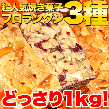 送料無料 訳あり 新フロランタン 3種 どっさり 1kg 大容量 個包装 スイーツ 洋菓子 プードル オレンジ ショコラ フロランタン フロランタン3種