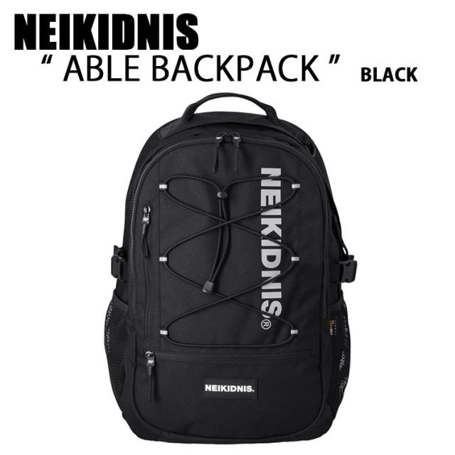 NEIKIDNIS ネイキドニス バックパック ABLE BACKPACK 33リットル ストリング付き リュック デイパック BLACK 生活防水 NB15ABG030