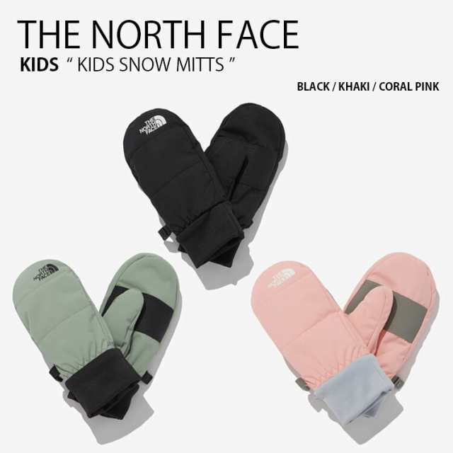 THE NORTH FACE ノースフェイス キッズ 手袋 KIDS SNOW MITTS スノウ ミット グローブ てぶくろ 手ぶくろ ロゴ 子供用 NJ3GN53R/S/T