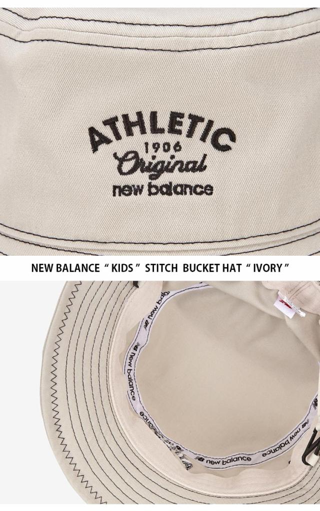 New Balance ニューバランス キッズ バケットハット STITCH BUCKET HAT バケット ハット 帽子 バケハ あごひも付き 子供用 NK8BEF401U