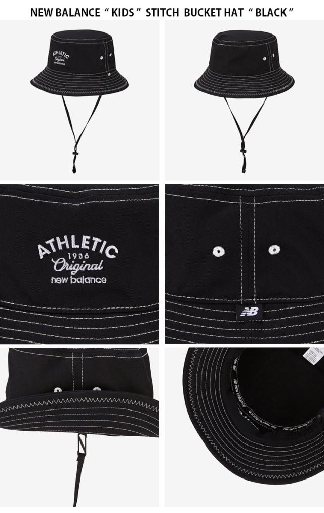 New Balance ニューバランス キッズ バケットハット STITCH BUCKET HAT バケット ハット 帽子 バケハ あごひも付き 子供用 NK8BEF401U