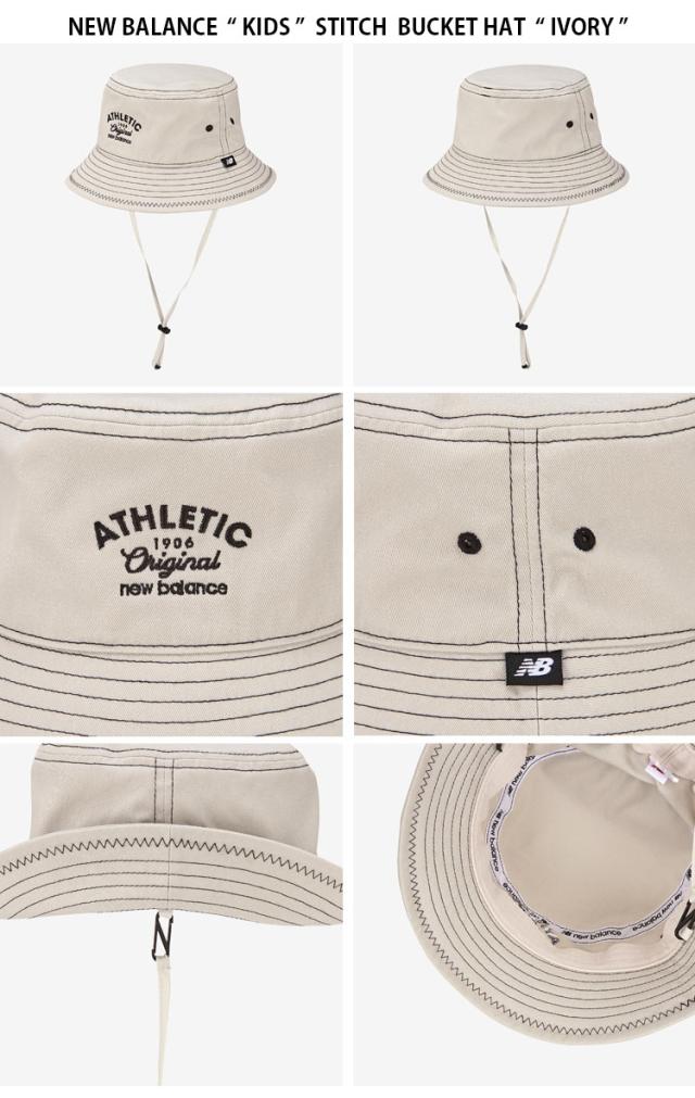 New Balance ニューバランス キッズ バケットハット STITCH BUCKET HAT バケット ハット 帽子 バケハ あごひも付き 子供用 NK8BEF401U