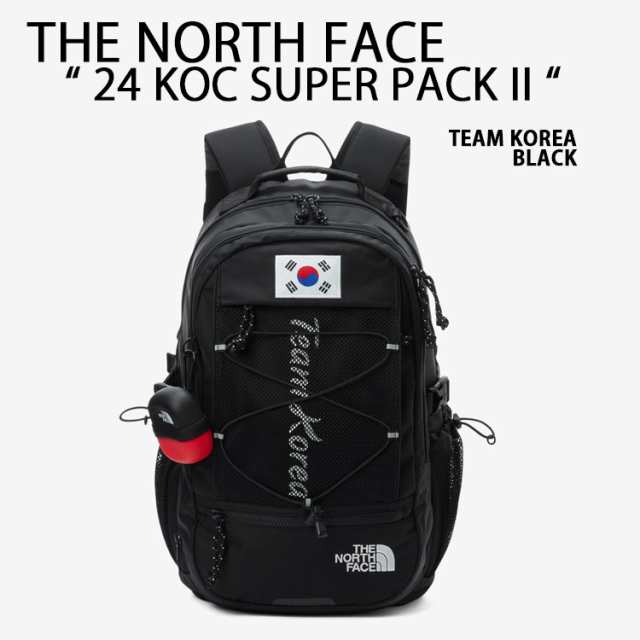 THE NORTH FACE ノースフェイス バックパック チームコリア 24 KOC SUPER PACK II/R リュック 25リットル 韓国 BLACK PC収納 OM2DQ01A