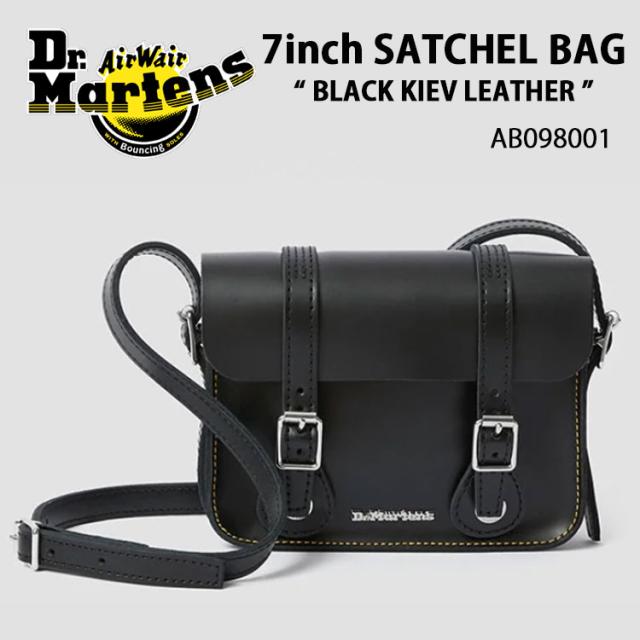 Dr.Martens ドクターマーチン サッチェルバッグ 7inch LEATHER SATCHEL BAG BLACK AB098001 ブラック メンズ レディース