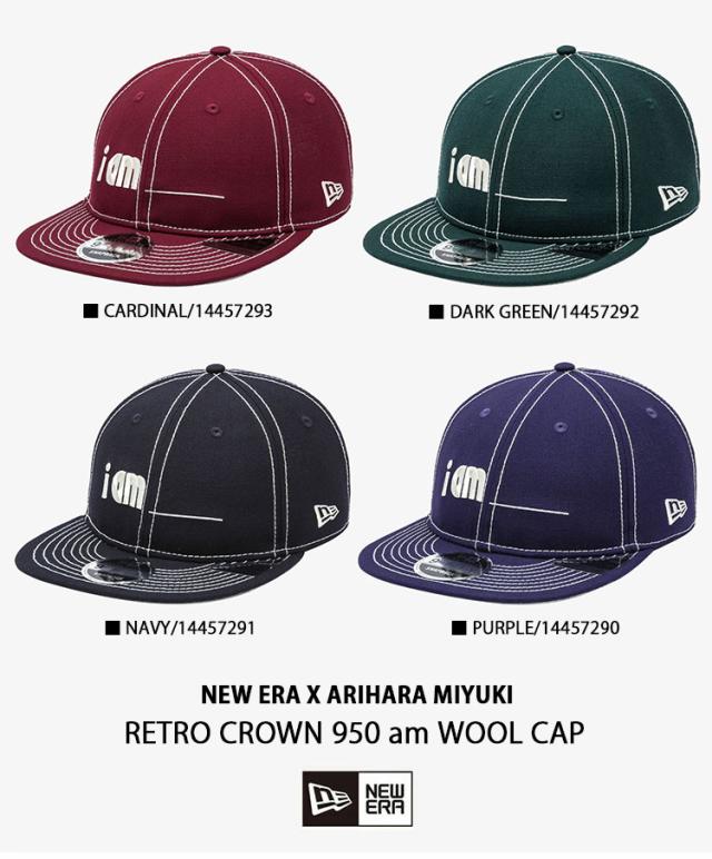 NEWERA ニューエラ ウール キャップ RETRO CROWN 950 ARIHARA MIYUKI WOOL CAP コラボ 在原みゆ紀 フリーサイズ ソフト 14457290/1/2/3 NEWERA ニューエラ ウール キャップ RETRO CROWN 950 ARIHARA MIYUKI