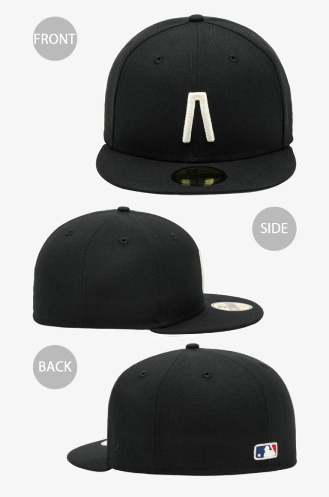 NEWERA ニューエラ キャップ FEAR OF GOD フィアオブゴッド 59FIFTY FOG LOGO SIZE CAP NAVY BLACK コラボキャップ 60767040 60767041_6