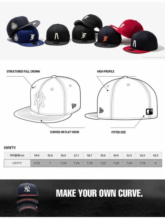 NEWERA ニューエラ キャップ FEAR OF GOD フィアオブゴッド 59FIFTY FOG LOGO SIZE CAP NAVY BLACK コラボキャップ 60767040 60767041_8