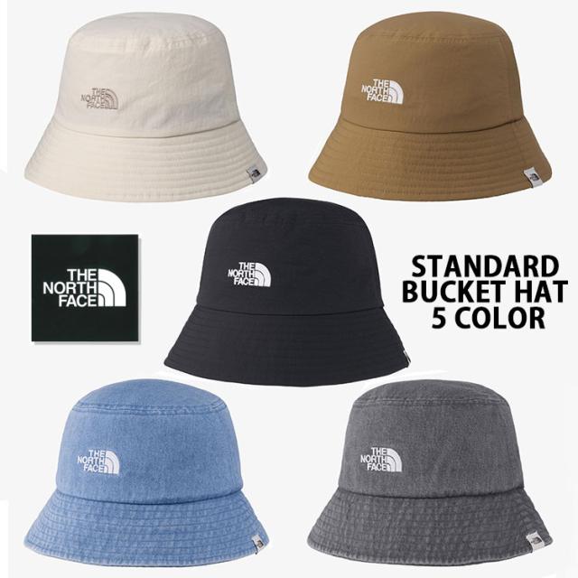 THE NORTH FACE ノースフェイス バケットハット バケハ STANDARD BUCKET HAT 帽子 ナイロン コットン BLACK CREAM CAMEL BLUE GRAY