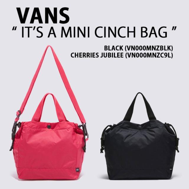 VANS バンス トートバッグ クロスバッグ IT’S A MINI CINCH BAG ミニ シンチバッグ BLACK PINK ショルダーバッグ VN000MNZBLK VN000MNZC9L