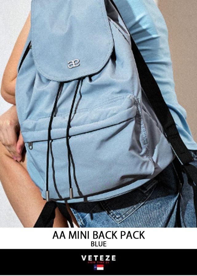 VETEZE べテゼ バックパック 韓国ブランド AA MINI BACK PACK BLACK BLUE GRAY ダブルエー ミニ バッグパック ブラック ブルー グレー デイパック リュックサック レディース 女性用_3