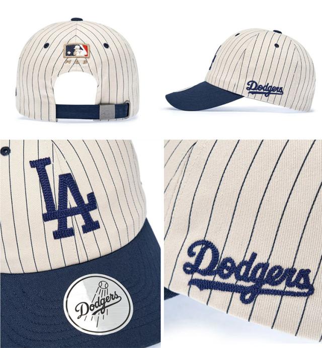 MLB メジャーリーグ キャップ 帽子 MLB SIGNATURE STRIPE UNSTRUCTURE BB CAP ストライプ ソフトキャップ ヤンキース ドジャース_6