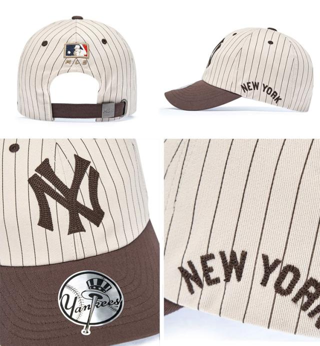 MLB メジャーリーグ キャップ 帽子 MLB SIGNATURE STRIPE UNSTRUCTURE BB CAP ストライプ ソフトキャップ ヤンキース ドジャース_8