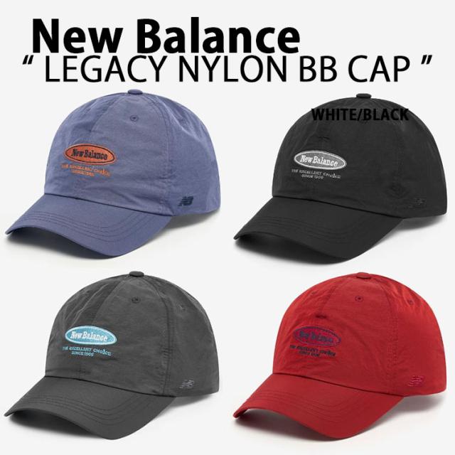 New Balance ニューバランス キャップ ナイロンキャップ LEGACY NYLON BALL CAP ベースボールキャップ ロゴグラフィック 帽子 小顔効果